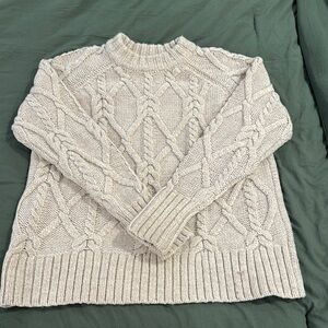 Excellent Condition! H&M Cable knit mock neck oversized sweater, Sz. S